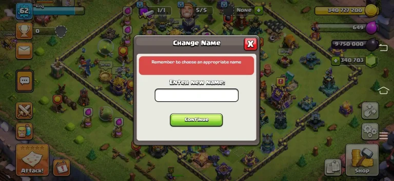 How to Change Your Username in COC Account 6 enter new name