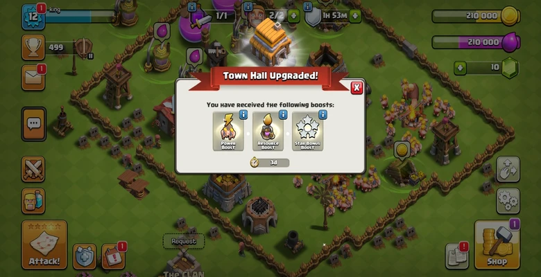 town hall level upgraded